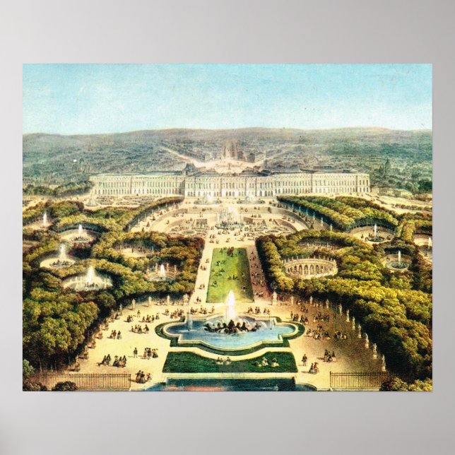 Poster France vintage, Palais de Versailles (Devant)