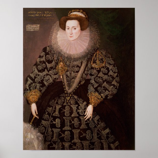 Poster Frances Clinton, Lady Chandos, 1589 (Devant)