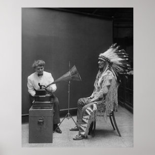 Poster Frances Densmore Enregistrement audio Blackfoot Ch