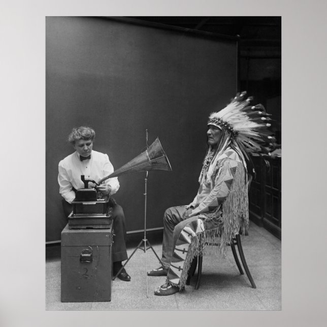 Poster Frances Densmore Enregistrement audio Blackfoot Ch (Devant)