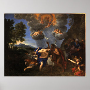 Poster Francesco Albani - Baptême du Christ - Vers 1630
