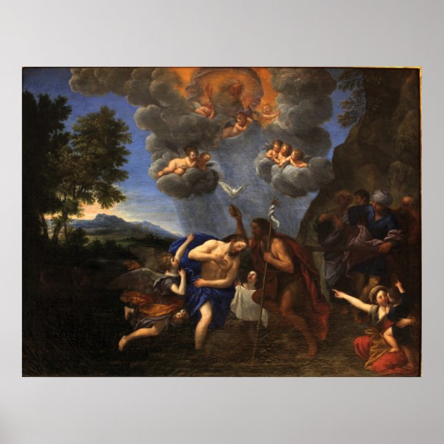 Poster Francesco Albani - Baptême du Christ - Vers 1630 (Devant)