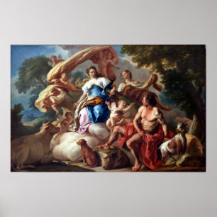 Poster Francesco de Mura Juno (Héra) engage Io à Argus