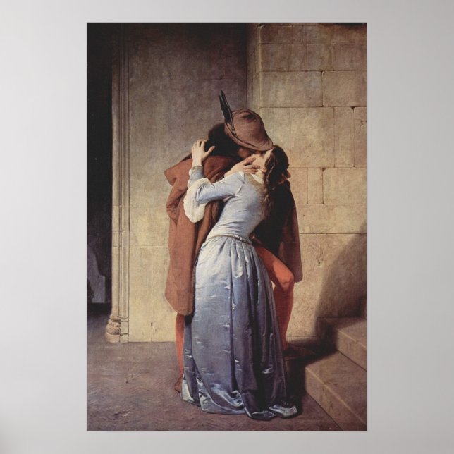 Poster Francesco Hayez Kiss (Devant)