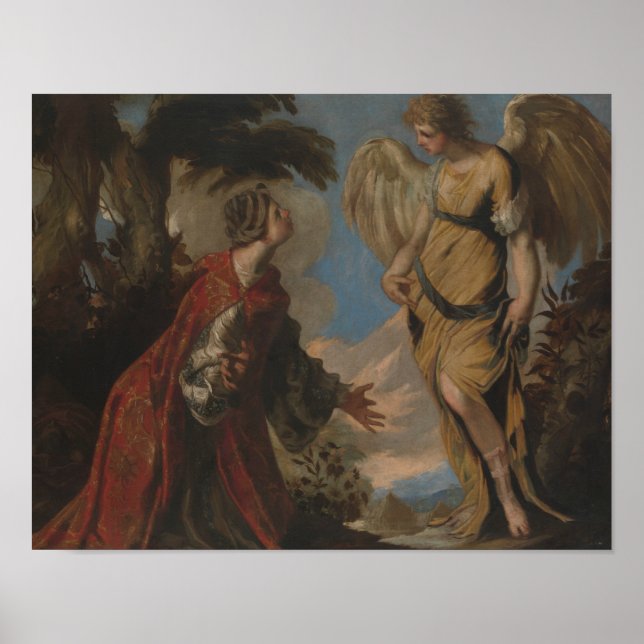 Poster Francesco Maffei - Hagar et l'Ange (Devant)
