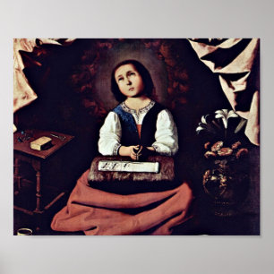 Poster Francisco de Zurbaran - La prière Vierge Marie