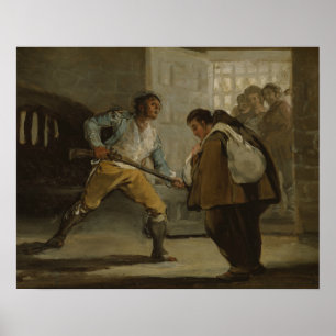 Poster Francisco Goya - El Maragato menace le frère Pedro