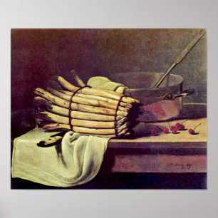 Poster Francois Bonvin - la vie toujours avec l'asperge