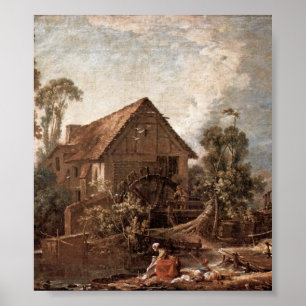 Poster Francois Boucher - le moulin