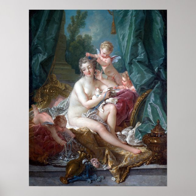 Poster François Boucher Les toilettes de Vénus (Devant)