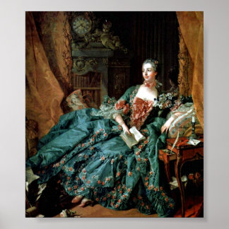 Poster Francois Boucher - Madame de Pompadour Portrait