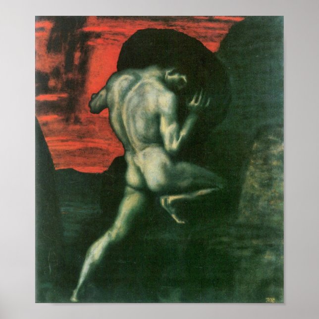 Poster François von Stuck - Sisyphus (Devant)