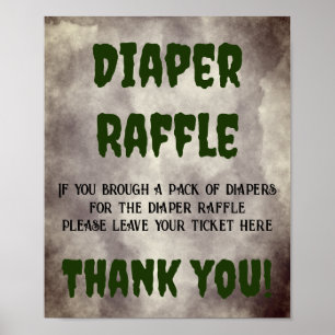Poster Frankenstein Diaper Raffle