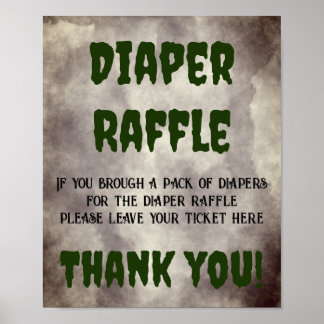 Poster Frankenstein Diaper Raffle