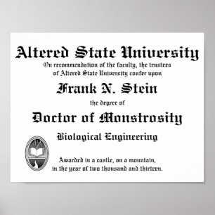 poster Frankenstein Diploma