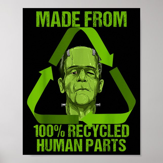 Poster Frankenstein Made From 100% Recycled Human Parts H (Devant)