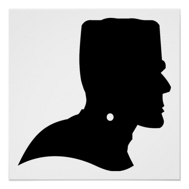 POSTER FRANKENSTEIN SILHOUETTE (Devant)