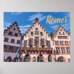Poster Frankfurter Roemer Allemagne Mairie de Francfort