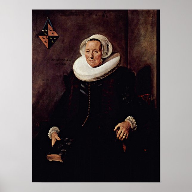 Poster Frans Hals - Épouse de Pieter Jacobsz (Devant)