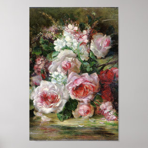 Poster Frans Verhas Bouquet Vintage Rose