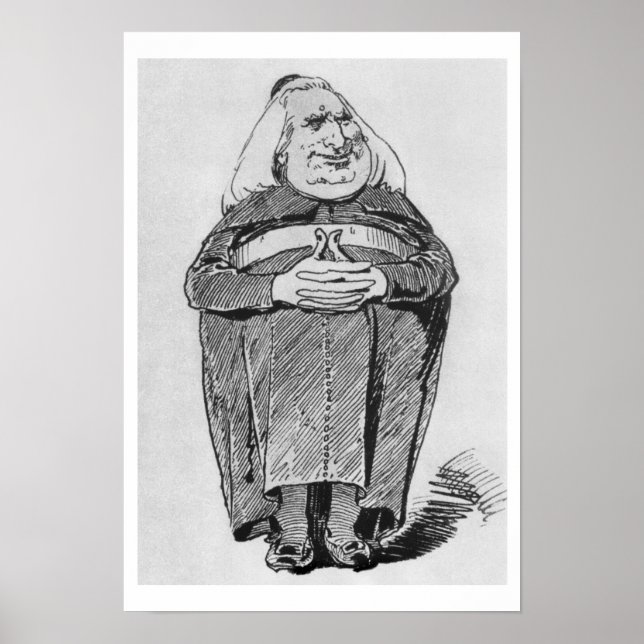 Poster Franz Liszt (1811-86) en tant qu'abbé, caricature  (Devant)