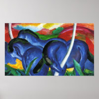 Poster Franz Marc Blue Horses