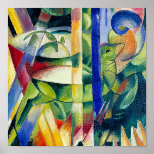 Poster Franz Marc Célèbre peinture Petites chèvres de mon