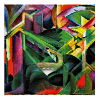 Franz Marc - Cerf dans un jardin de monastères,