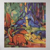 Franz Marc - Cerf dans Woods II 1913-14 Lune Fawn