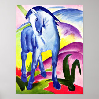 Poster Franz Marc - Cheval Bleu I