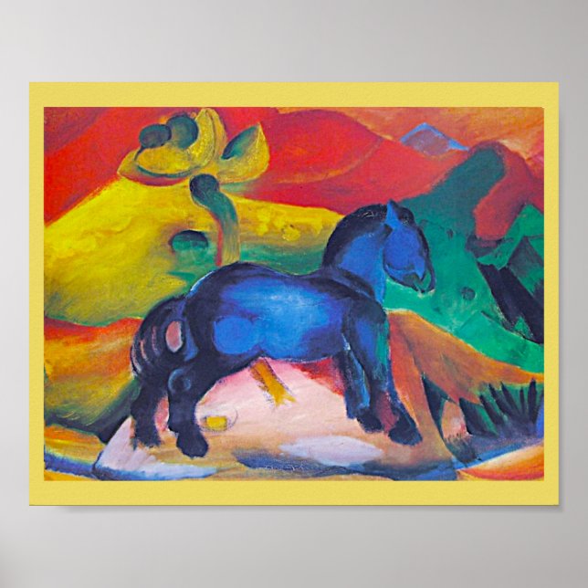 Poster Franz Marc, Le Bleu Poney, Art (Devant)