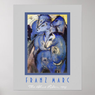 Poster Franz Marc - Le Blue Rider - Chevaux