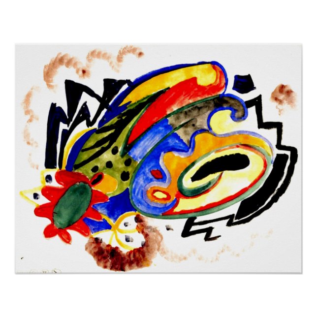 Poster Franz Marc - Motif Abstrait 1 (Devant)