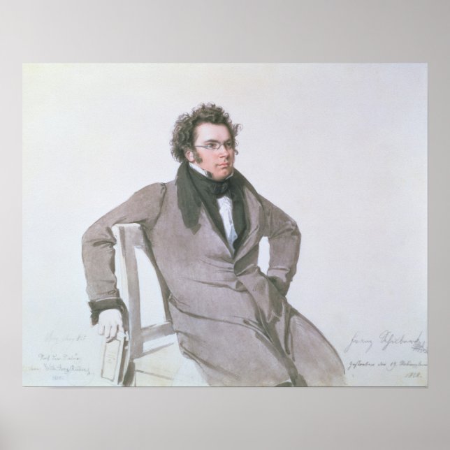 Poster Franz Schubert, 1825 (Devant)
