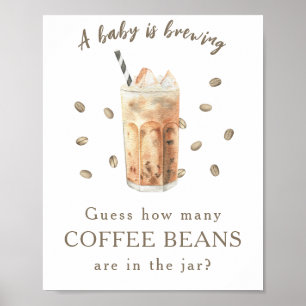 Poster Frappe Café - Combien de grains de café