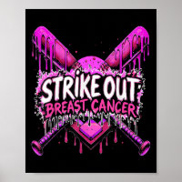 Frapper le cancer du sein Baseball Softball Drip H