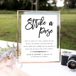 Poster Frapper un pot   Booth photo Mariage