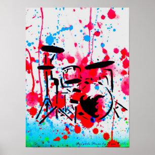 Poster Frappez les tambours par Kara Willis