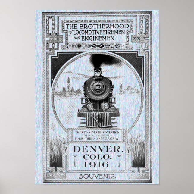 Poster Fraternité des pompiers de Locomotive et des ingén (Devant)