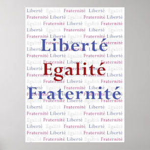 Poster Fraternite Liberte Egalite - Viva La France