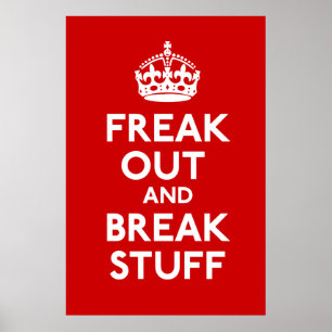 Poster Freak Out And Breff Stuff Parodie Print