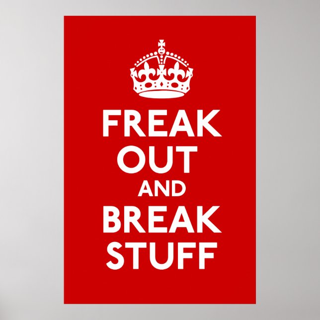Poster Freak Out And Breff Stuff Parodie Print (Devant)