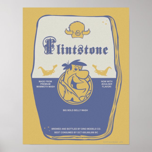 Poster Fred Flintston Big Bold Belly Laver (Devant)