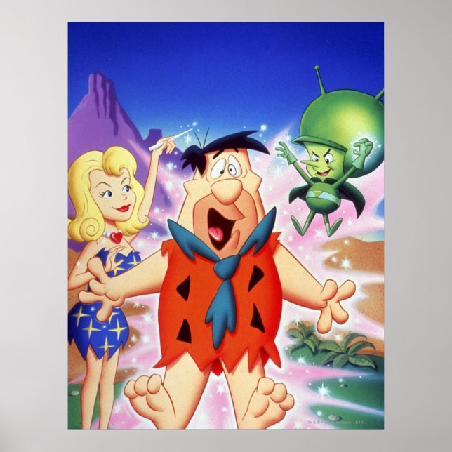 Poster Fred Flintstone Sous Un Spell (Devant)