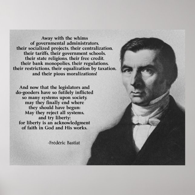 Poster Frederic Bastiat Essayer la liberté (Devant)
