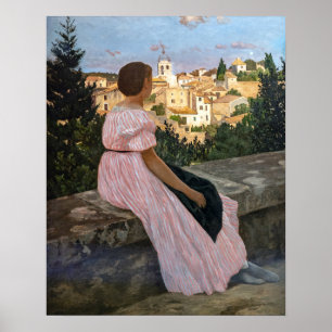 Poster Frédéric Bazille - La Robe Rose