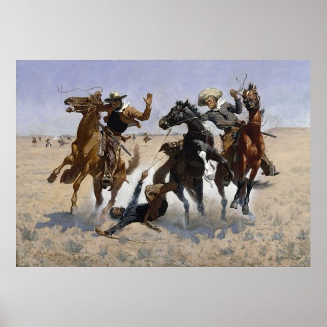 Poster Frederic Remington - Aidez un camarade (Devant)