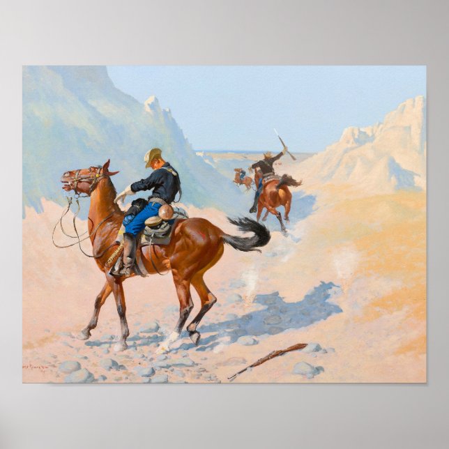 Poster Frederic Remington - The Advance-Guard ou The Mil (Devant)
