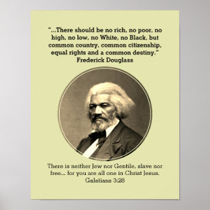 Poster FREDERICK DOUGLASS Personnalisé Crème