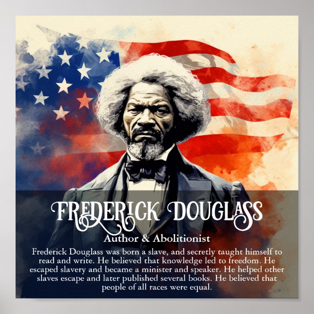Poster Frederick Douglass Salle de classe du Mois de l'hi (Devant)